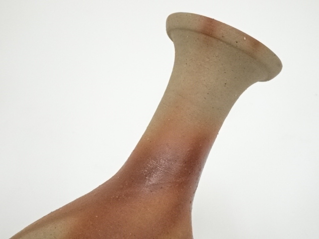  備前焼　木村陶峰造　花入（共箱）